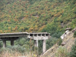 Взорванный мост. Южная Осетия
